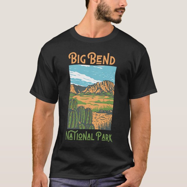 Camiseta Parque nacional Retro Big Bend Vintage Texas (Anverso)