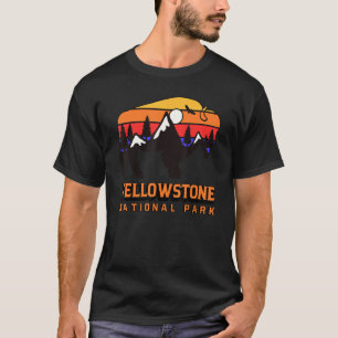 Camiseta Parque nacional Retro Bison Yellowstone Buff Vinta