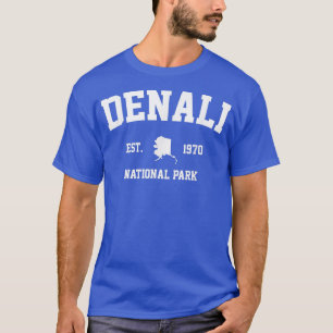Camiseta Parque nacional Retro Denali Senderismo Alaska Est