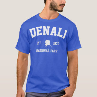 Camiseta Parque nacional Retro Denali Senderismo Alaska Est
