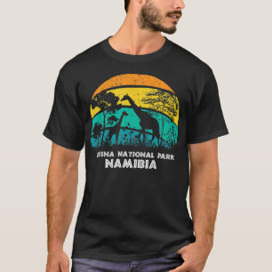 Camiseta Parque nacional Retro Etosha Namibia África