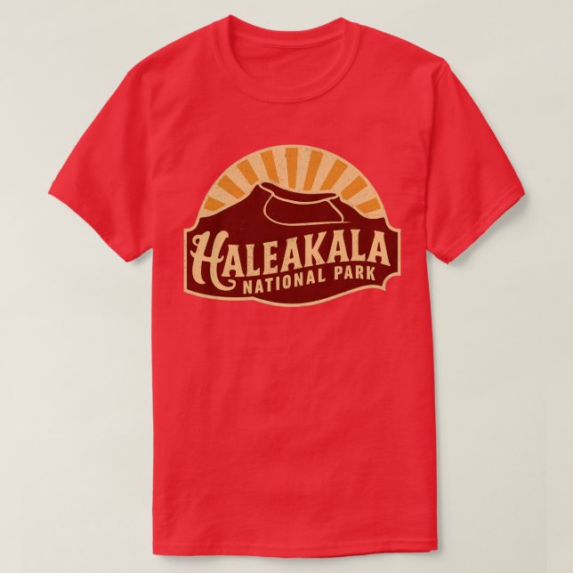 Camiseta Parque nacional Retro Haleakala Emblem TShirt (Diseño del anverso)