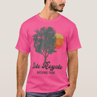 Camiseta Parque nacional Retro Isle Royale Cam de senderism