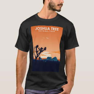 Camiseta Parque nacional Retro Minimimal de árbol Joshua