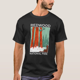 Camiseta Parque nacional Retro Redwood Camping Souven