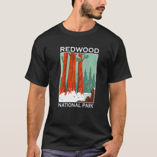 Camiseta Parque nacional Retro Redwood Camping Souven