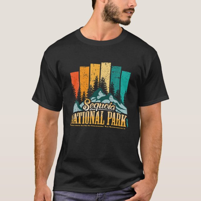Camiseta Parque nacional Retro Sequoia Vintage (Anverso)