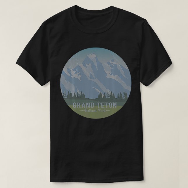 Camiseta Parque Nacional Retro Tshirt Gran Teton Pa (Diseño del anverso)