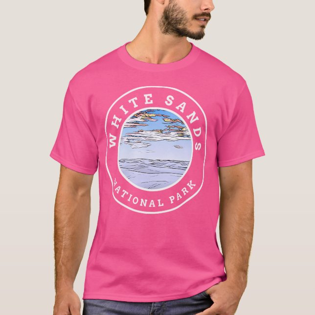 Camiseta Parque nacional Retro White Sands Senderismo Nuevo (Anverso)