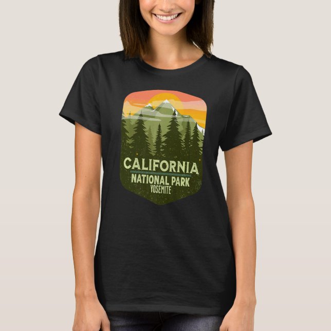 Camiseta Parque nacional Retro Yosemite (Anverso)