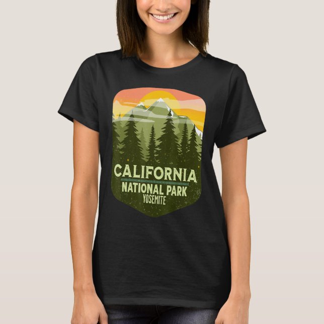 Camiseta Parque nacional Retro Yosemite (Anverso)