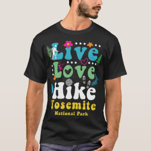 Camiseta Parque nacional retro yosemite, amor vivo, hippie