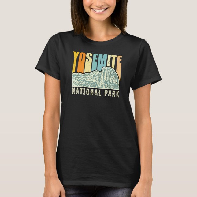 Camiseta Parque nacional Retro Yosemite California (Anverso)