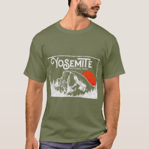 Camiseta Parque nacional Retro Yosemite Media cosecha