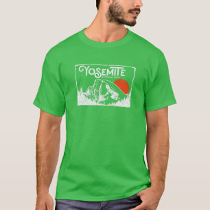 Camiseta Parque nacional Retro Yosemite Media Domo Vieja 80