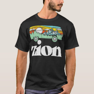 Camiseta Parque nacional Retro Zion Hippie Van Mountains Gr