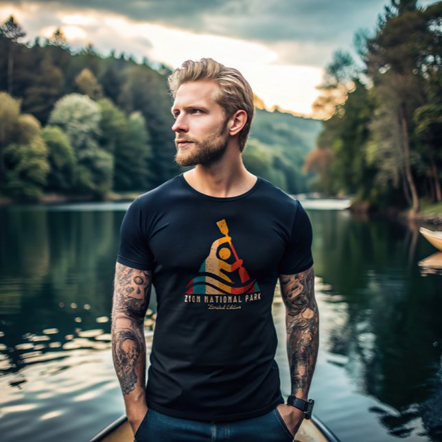 Camiseta Parque nacional Retro Zion Kayaking (Subido por el creador)