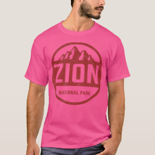 Camiseta Parque nacional Retro Zion Montaña Utah Hombres K