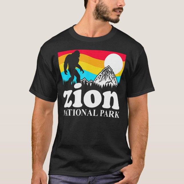Camiseta Parque nacional Retro Zion Utah (Anverso)
