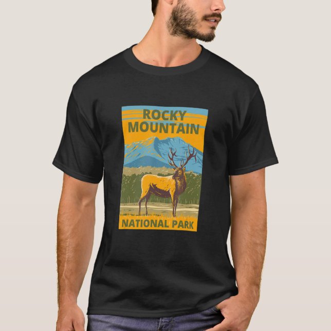 Camiseta Parque nacional Rocky Mountain (Anverso)