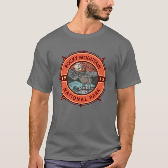 Camiseta Parque nacional Rocky Mountain (Anverso)