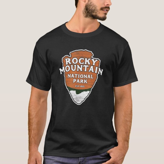 Camiseta Parque nacional Rocky Mountain Classic Style Arrow (Anverso)
