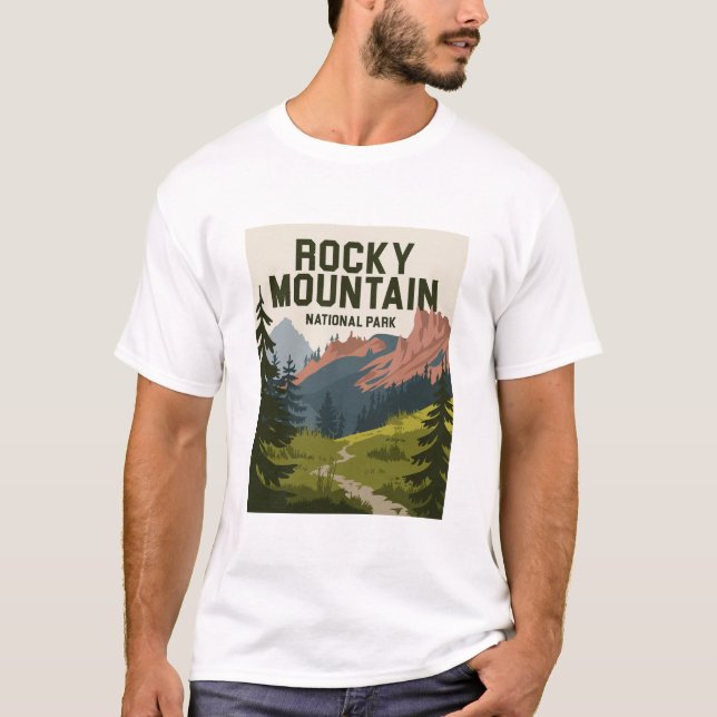 Camiseta Parque nacional Rocky Mountain Colorado (Anverso)