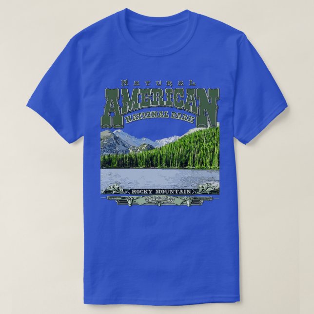 Camiseta Parque nacional Rocky Mountain Colorado (Diseño del anverso)