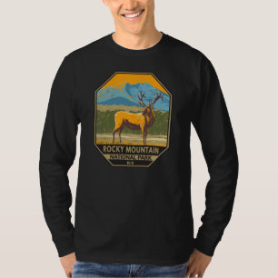 Camiseta Parque nacional Rocky Mountain Colorado Elk Vintag
