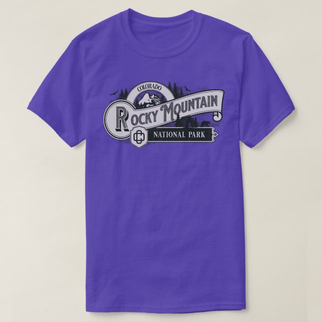 Camiseta Parque nacional Rocky Mountain Colorado en las afu (Diseño del anverso)