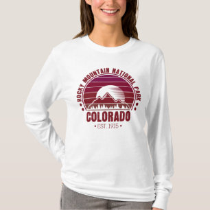 Camiseta Parque nacional Rocky Mountain Colorado Retro