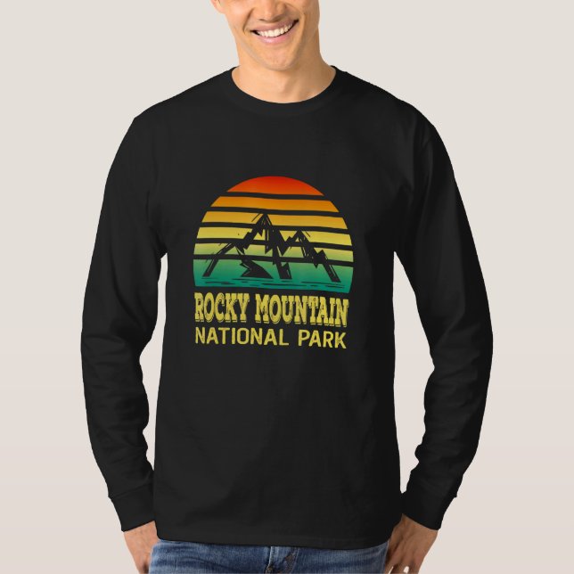Camiseta Parque nacional Rocky Mountain Colorado Retro Suns (Anverso)