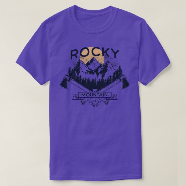 Camiseta Parque nacional Rocky Mountain Colorado: Senderism (Diseño del anverso)