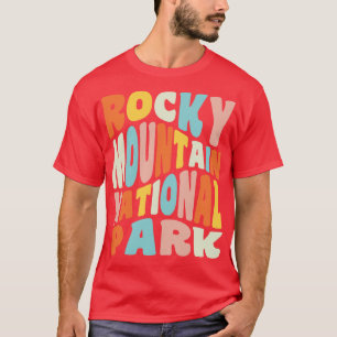 Camiseta Parque nacional Rocky Mountain Retro Vintage Typog