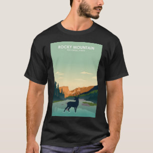Camiseta Parque nacional Rocky Mountain Vintage Retro Trave