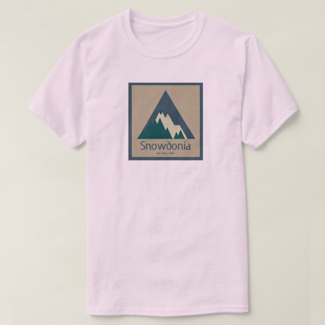 Camiseta Parque Nacional Rústico de Snowdonia (Diseño del anverso)