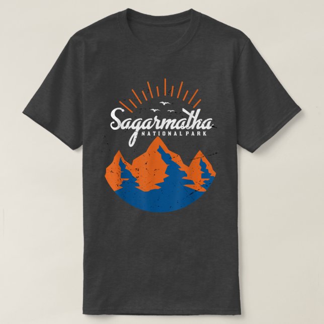 Camiseta Parque nacional Sagarmatha Everest Nepal Nieve del (Diseño del anverso)