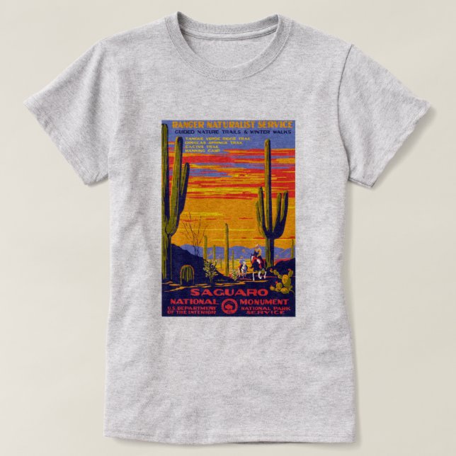 Camiseta Parque Nacional Saguaro (Diseño del anverso)