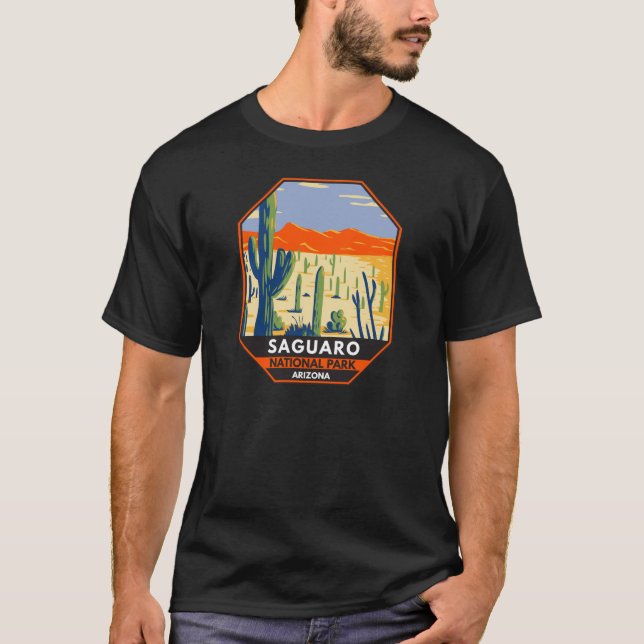 Camiseta Parque nacional Saguaro Arizona Giant Cactus Vinta (Anverso)