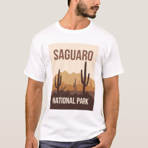 Camiseta Parque nacional Saguaro Arte de viajes mínimo