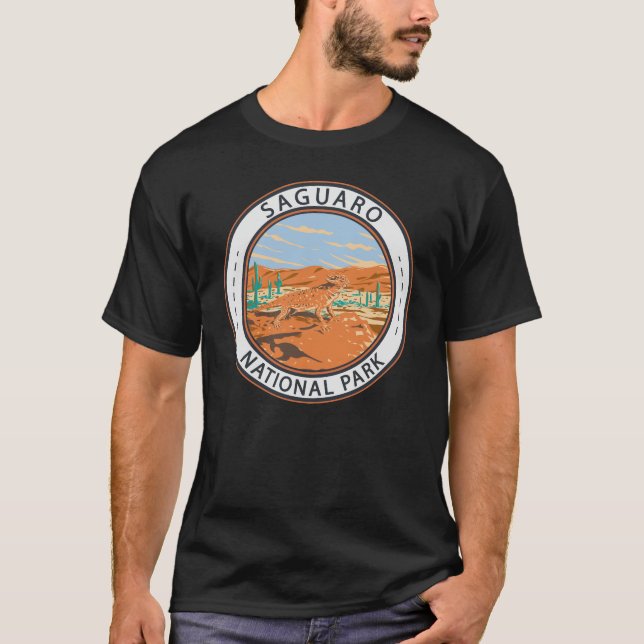 Camiseta Parque nacional Saguaro Círculo de lagarto (Anverso)