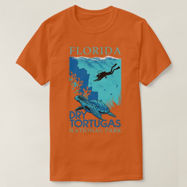 Camiseta Parque nacional seco Florida (Diseño del anverso)