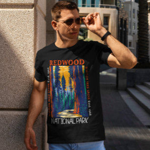 Camiseta Parque nacional secuoya California, problemas retr