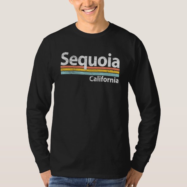 Camiseta Parque nacional Sequoia Estaciones Retro de Califo (Anverso)