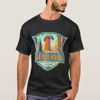 Camiseta Parque nacional Sequoia Ilustracion Viaje Retro Ba