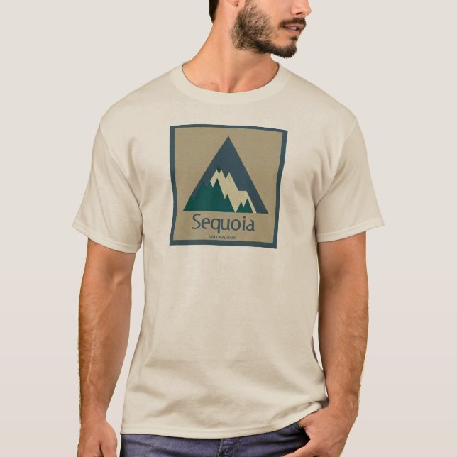 Camiseta Parque Nacional Sequoia Rústico (Anverso)