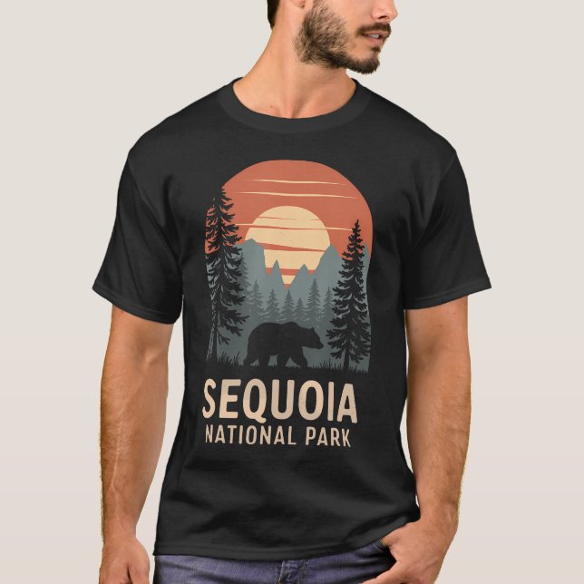 Camiseta Parque Nacional Sequoia Sequoia Vintage (Anverso)