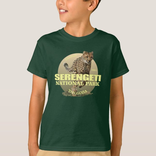 Camiseta Parque nacional Serengeti (Cheetah) WT (Anverso)