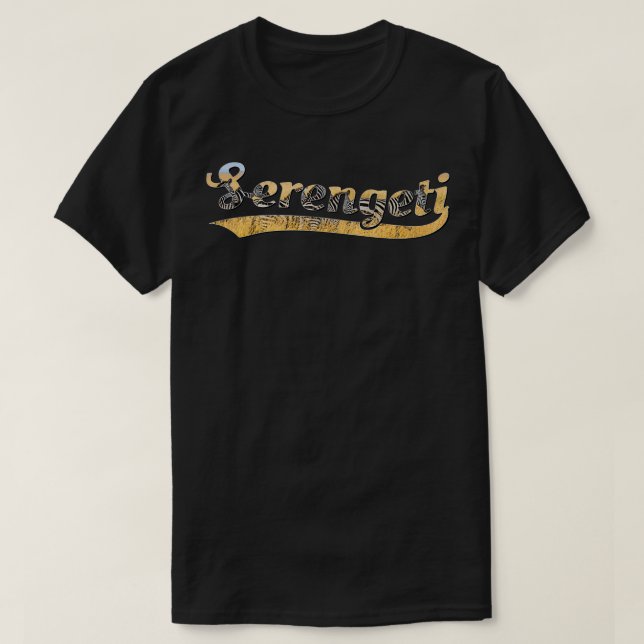 Camiseta Parque nacional Serengeti Vintage (Diseño del anverso)