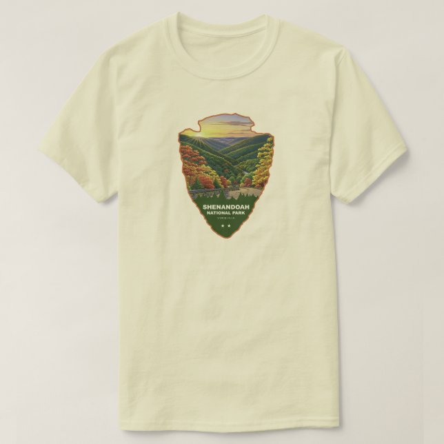 Camiseta Parque Nacional Shenandoah Arrowhead (Diseño del anverso)